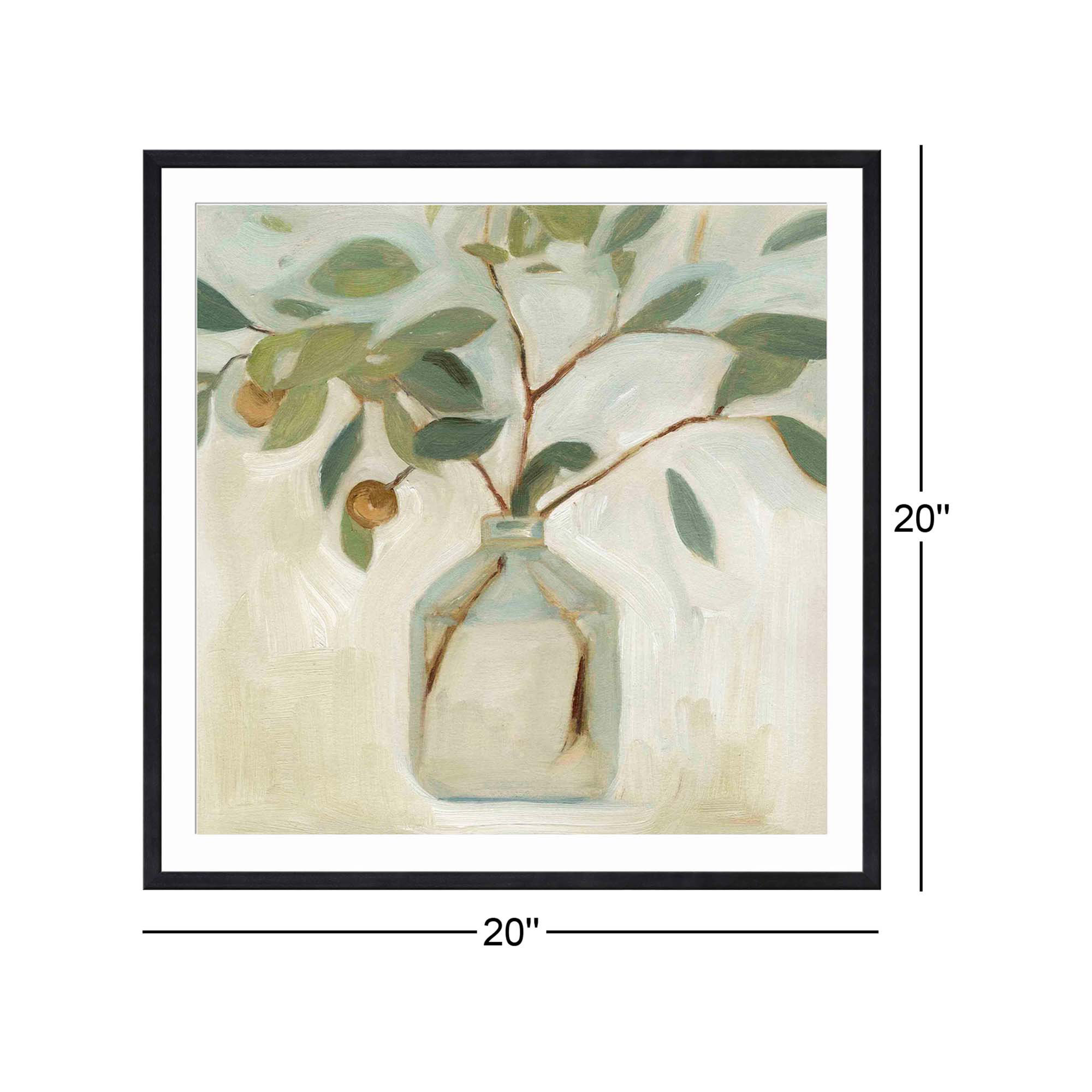 Neutral Arrangement I, 20"H x 20"W, Black