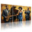 Ensemble de 3 reproductions d'art sur toile abstraites, "Jazz instruments jouer sur toile"-1091859956