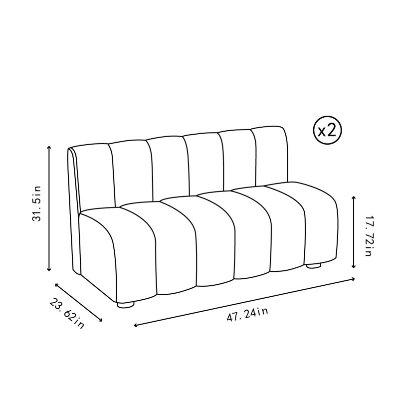 Banc rembourré en similicuir Nafsika, Brun