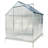 Polycarbonate Greenhouse, Heavy Duty Outdoor Aluminum Walk-In Green House Kit With Rain Gutter, Vent And Door-115823986