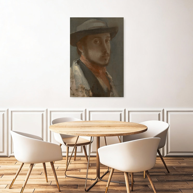 Autoportrait, vers 1857-1858, estampe d'art mural abstraite contemporaine., H 48 po x l 32 po