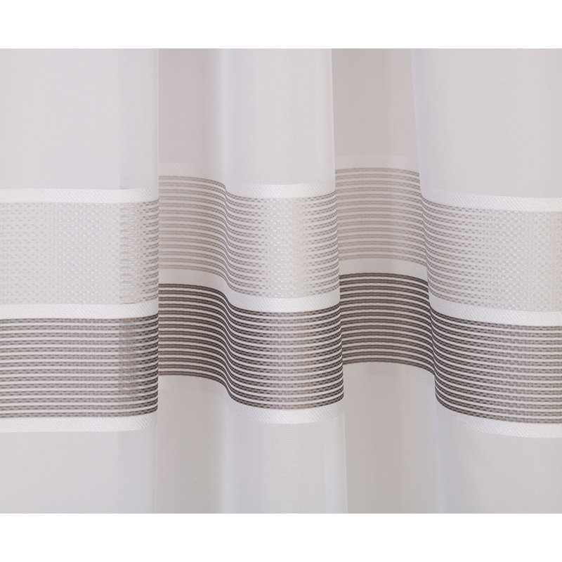 Sanostee Tab Top Semi Sheer Curtain, Grey/White