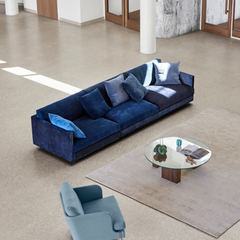 Retro Creative Casual Sofa, Dark Blue
