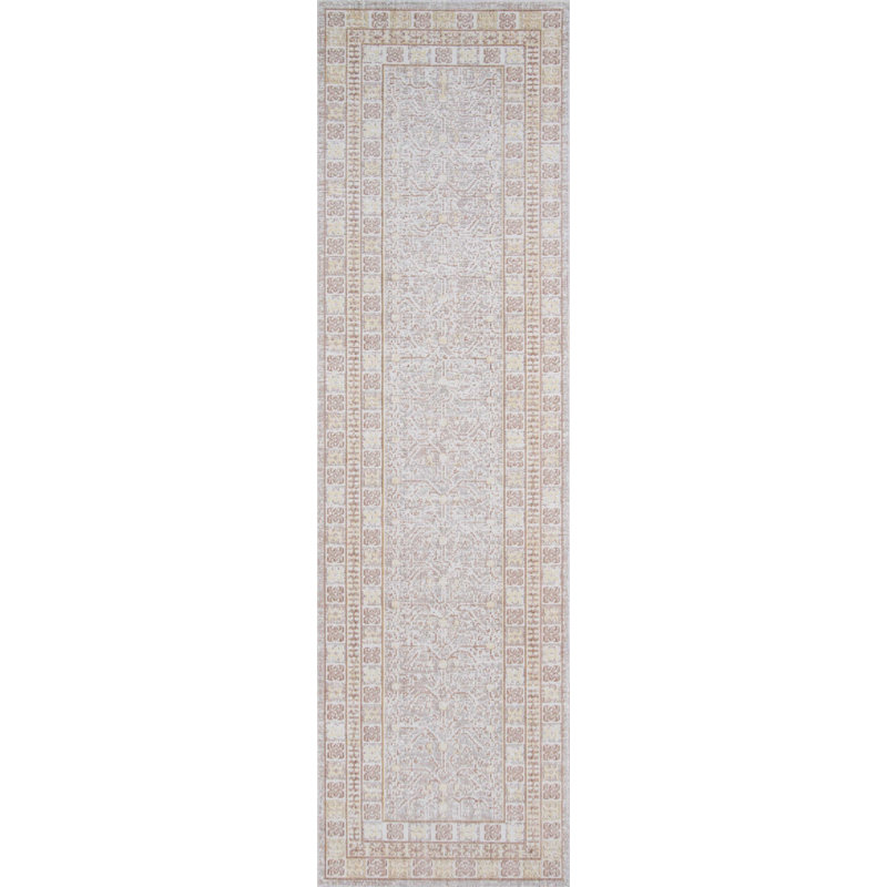 Valeria Grey Rug, Runner 2'7" x 8'