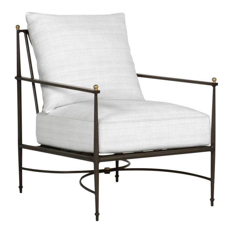 Chaise de patio avec coussins Roma, Welt, Perigold Ishi Blanca