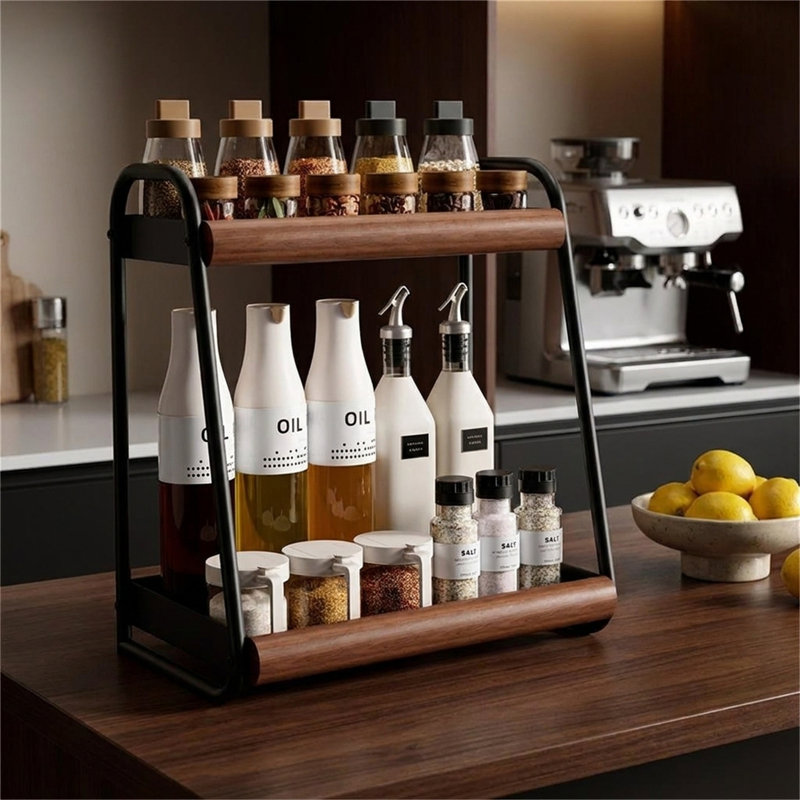 Spice Rack (double-tier, Extra Large), Black