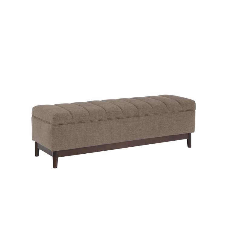 Brooke 2 Contemporary Storage Bench, Brown