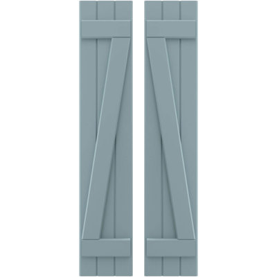 Americraft (2 Batten) Joined Board-n-Batten Shutters w/ Z-Bar (Per Pair)