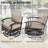 6-Piece Outdoor Patio  Furniture Aluminum Conversation Set Swivel&Glider Armchair With LP Fire Pit Table-204582082