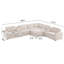 Canapé modulaire inclinable électrique en velours côtelé de 168,5 po Josilyn-1641539687