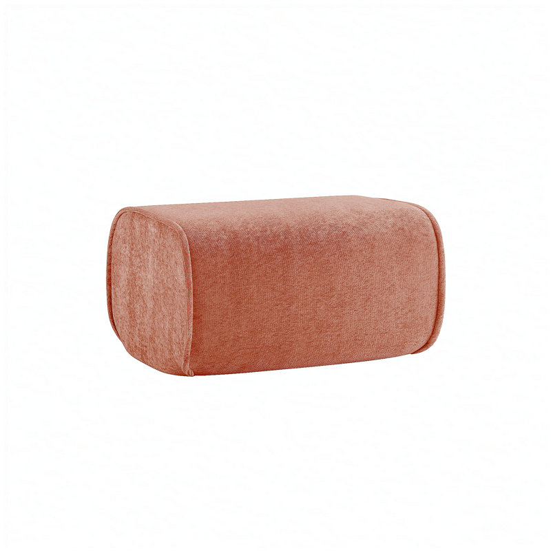 Repose-pieds Harrison - rouge velours, Red
