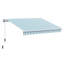Auvent rétractable 12 pi x 10 pi. Et eau -, manivelle manuelle, cadre en aluminium pour patio, terrasse, cour. Auvent de terrasse. Pare-soleil avec tissu aquatique, confort de patio.