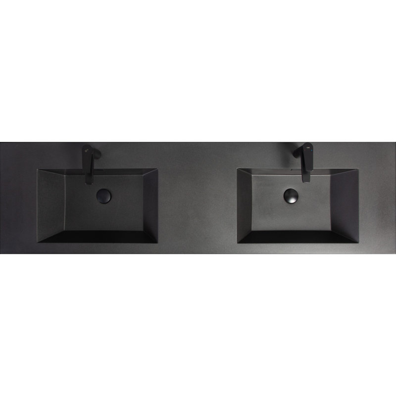 Meuble-lavabo mural moderne pour salle de bain