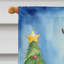 Drapeau de Noël maison de renne-112702273