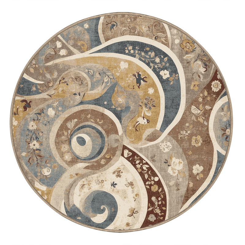 Cheeky Curl Rug, Round 6'