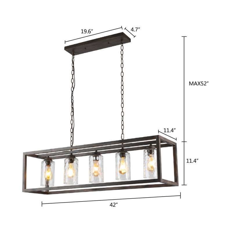 Luminaire semi-encastré 4 lumières Gracie Oaks