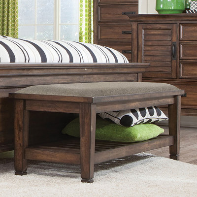 Banc de rangement rembourré en polyester Almee