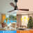 48 Inch Wood Ceiling Fan With 3 Solid Wood Blades Remote Control Reversible DC Motor For Living Room-886896654-886896652