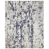 Wool Area Rug in Gray/Blue