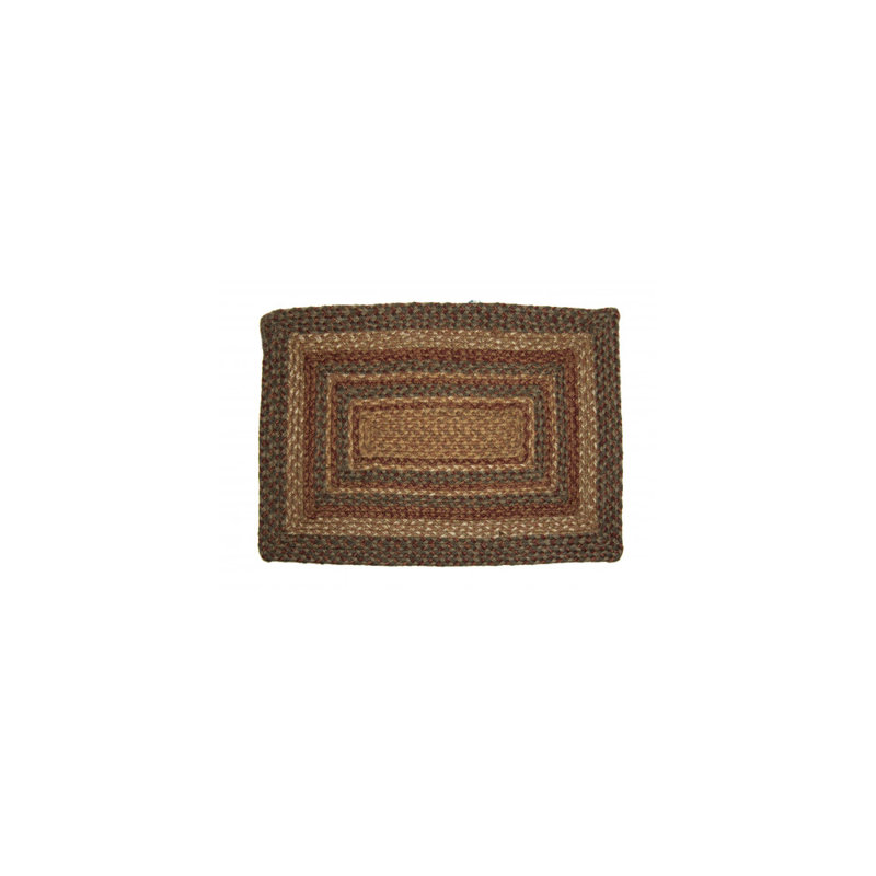 Tapis brun en coton tressé Haddington, Rectangle 1 pi 8 po x 2 pi 6 po