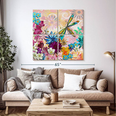 Collage floral fantaisiste Harnek II