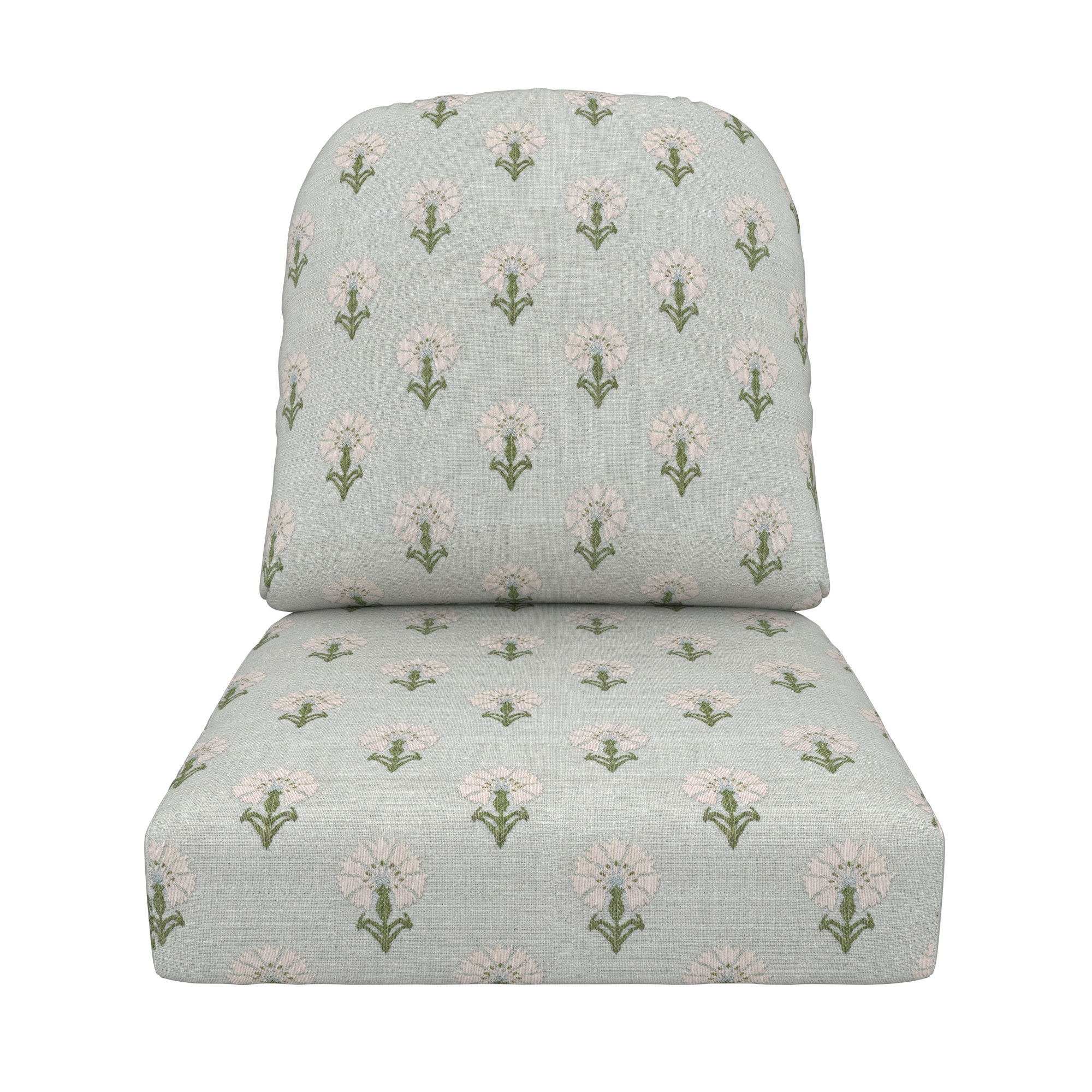 Amala Outdoor Sunbrella® Seat/Back Cushion, Sunbrella Mira Celeste
