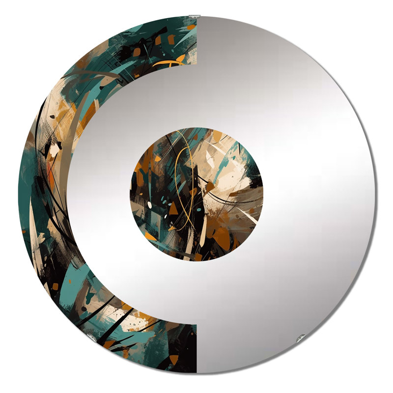 Acesen - Miroir mural demi-cercle, 23,6 po x 23,6 po