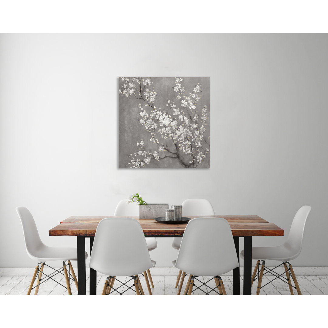 " White Cherry Blossom II On Grey " by Danhiu Nai Bungalow Rose 