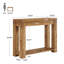 Console en bois massif de 43,3 cm avec tablette de rangement à 2 niveaux, table d'appoint étroite pour entrée, couloir ou salon.