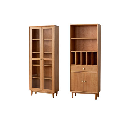 Bibliothèque standard en bois massif Needham H 66,93 "x l 55,12"