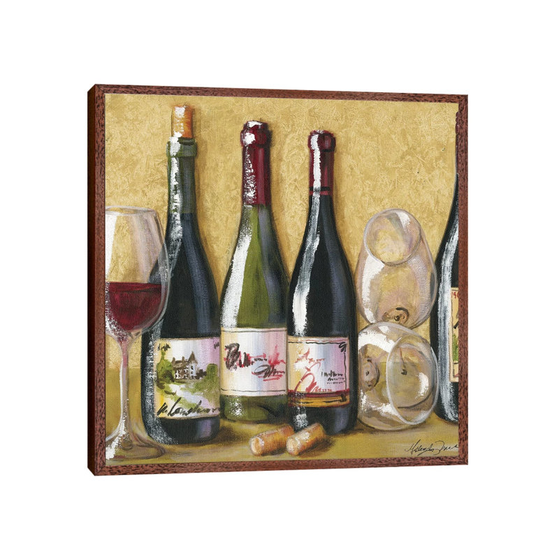 2013 Wine Tray 1 Piece Wall Art on Canvas, 93.98 cm H x 93.98 cm W, Classic Wood Framed