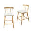 Ensemble de 2 tabourets de comptoir rembourrés en bois pour l'intérieur