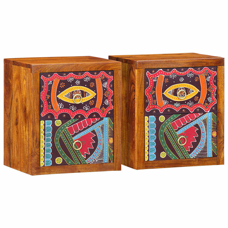 35cm W Solid Wood Bedside Table