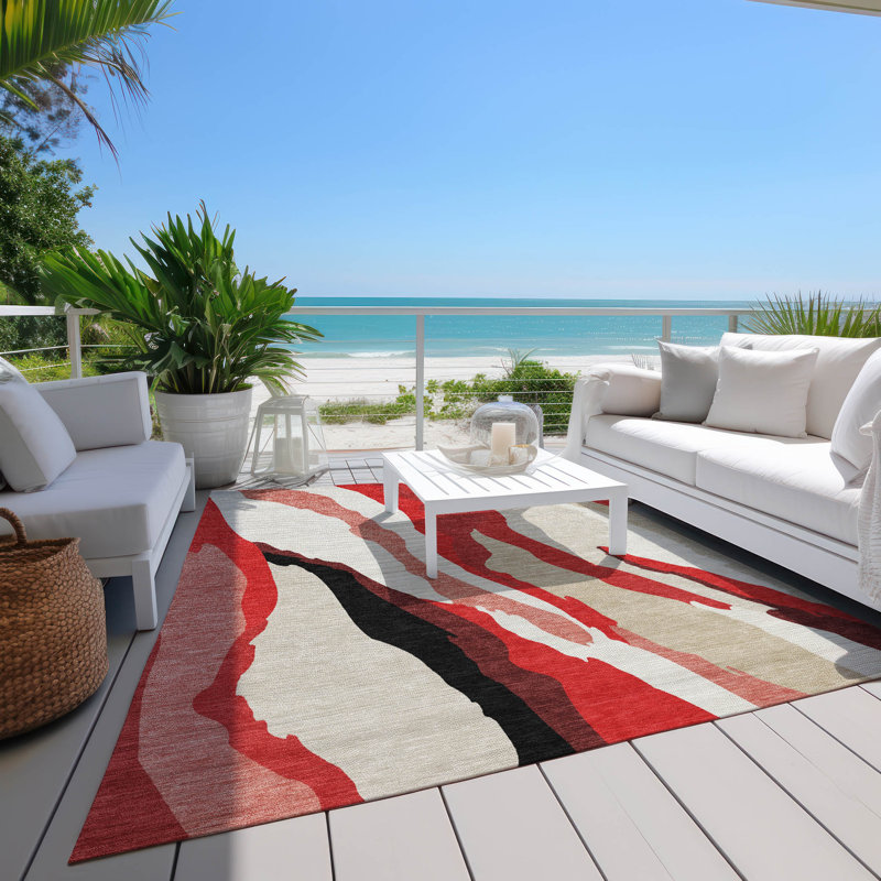Machine Washable Indoor/Outdoor Chayden ACN1047 Rug, Rectangle 5' x 7'6"