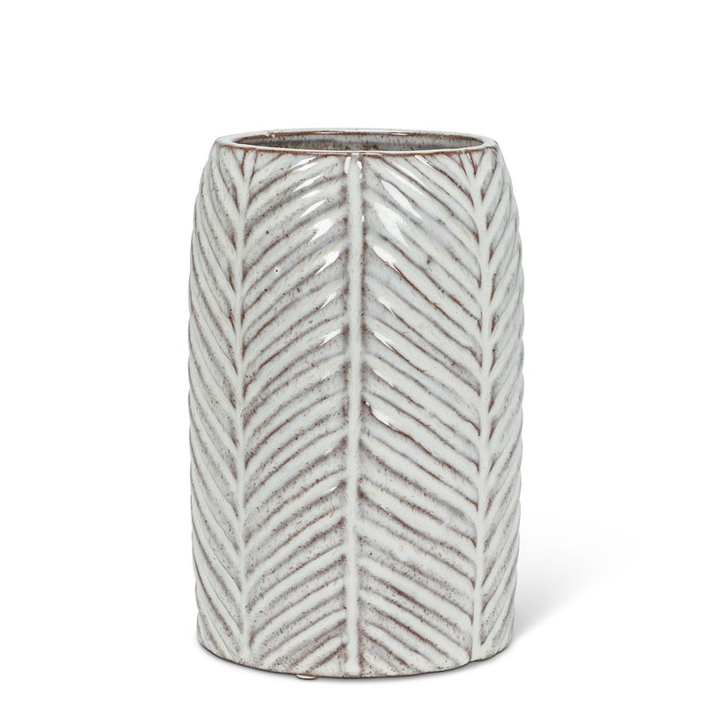 Vase de table en grès 7 "Whitewash