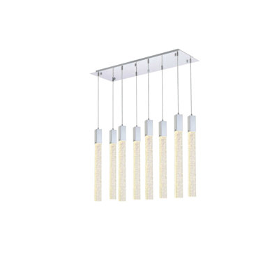 Weston 8 lights pendant in chrome