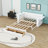 Convertible Wood Daybed with Built-in Desk, Drawers and Extendable Armrests-599081663-599081660