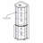 Corner Lighted Curio Cabinet Corner Glass Cabinet Lighted Curio Cabinet Corner Display Case For Living Room, Curio Cabinet, Antique Collection, Wine, Bar Glass Storage Light Included, Antique White
