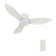 45" Wernhard 3 Blade LED Smart Flush Mount Ceiling Fan with Remote Control and Light Kit Included
