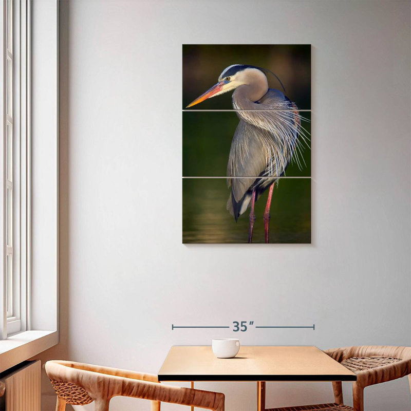 Brampt Wild Great Blue Heron I, 57" H x 36" W