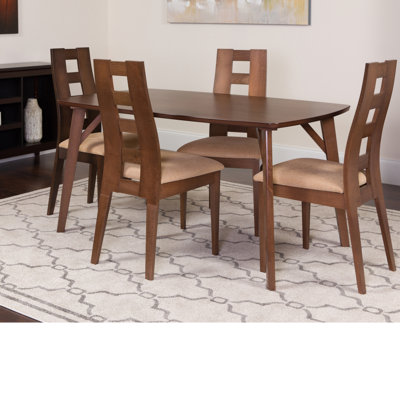 Solid Wood Top Four Leg Dining Set
