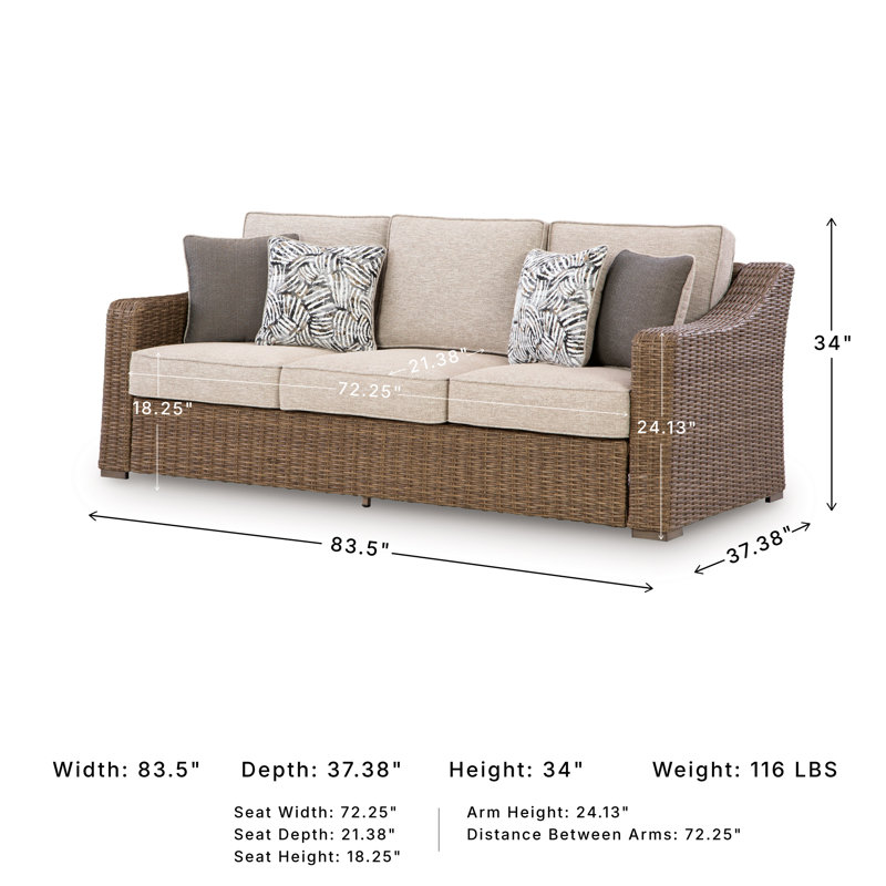 Canapé d'extérieur avec coussin Anikyn