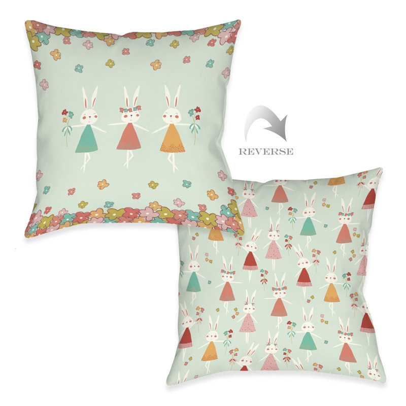 Coussin Matilda Bunny Ballerina Trio, 18 po x 18 po