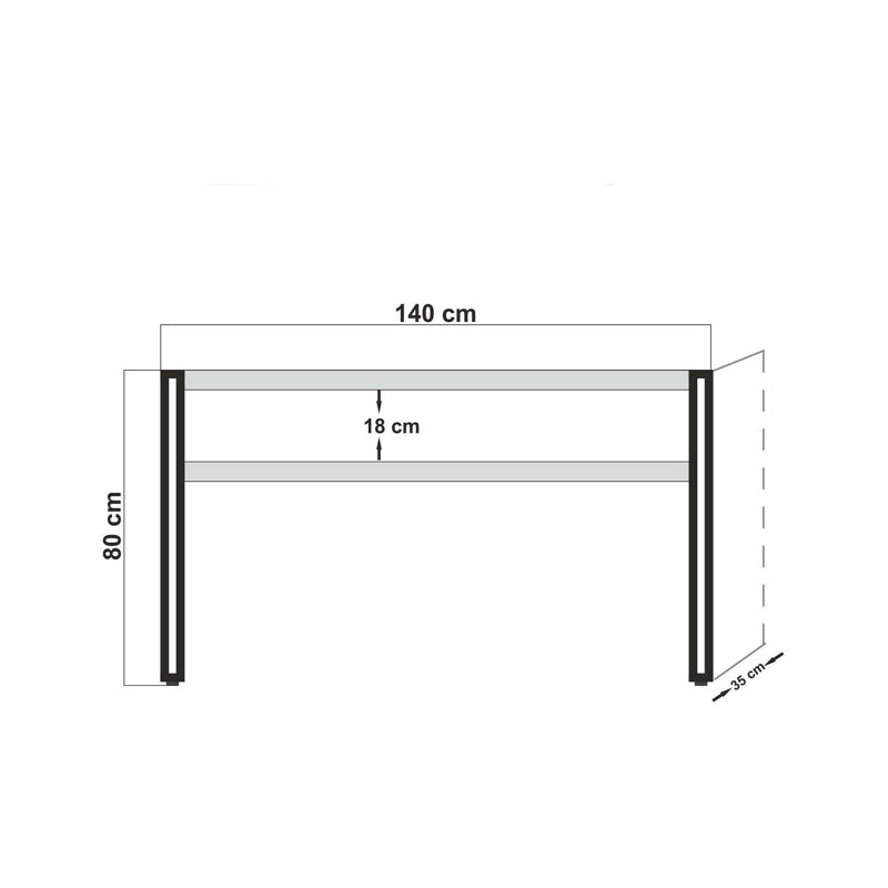 Agel 140cm Console Table