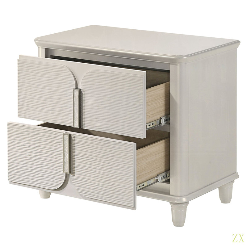 Table de chevet en bois de luxe 2 pièces