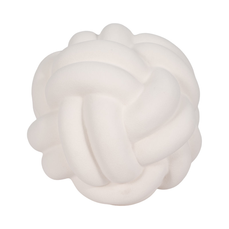 Orbe Hershman à texture rugueuse, Blanc, H 8 po x l 9 po x P 9 po