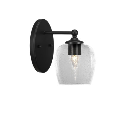 Aitkens Wall Sconce Shown With 6" Clear Bubble Glass