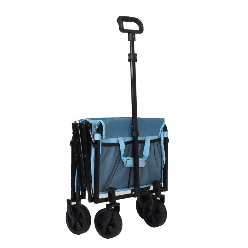 Chariot utilitaire pliable avec porte-gobelets IMNNY, Bleu