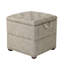 Repose-pieds de rangement carré touffeté de 17,7 po de large Mulloy-1967384638