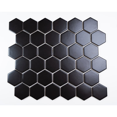 Hexagon Matte Porcelain Mosaic Tile - (Box Of 15 Sheets)